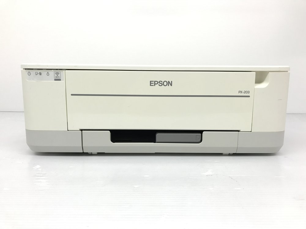 【中古】EPSON Colorio インクジェット印刷工 PX-203 有線・無線電話ローカルエリアネットワーク判定基準積み上げる 向こう正面給紙テープ 自動小銃両面刷り上げる判定基準 4色絵の具インキ