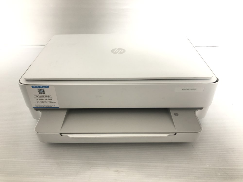 【中古】HP 印刷機 A4インクジェット結びあわせる機 ENVY 6020 白いこと スマホ刷り上げる Wi-Fi相応う テレ細工物（型番：7CZ37A#ABJ）