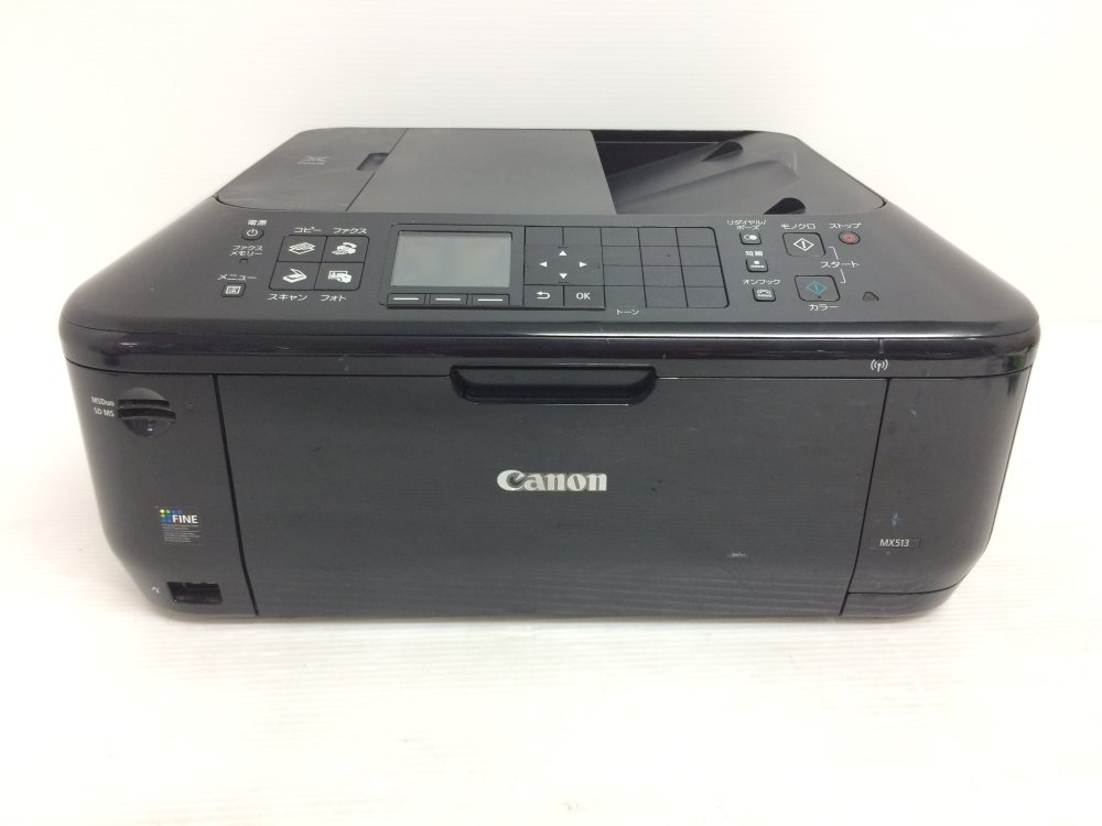 【中古】Canon インクジェット練りあわせる機 PIXUS MX513 ADF積み上げる FAX付 有線・無線電話ローカルエリアネットワーク積み上げる模範例