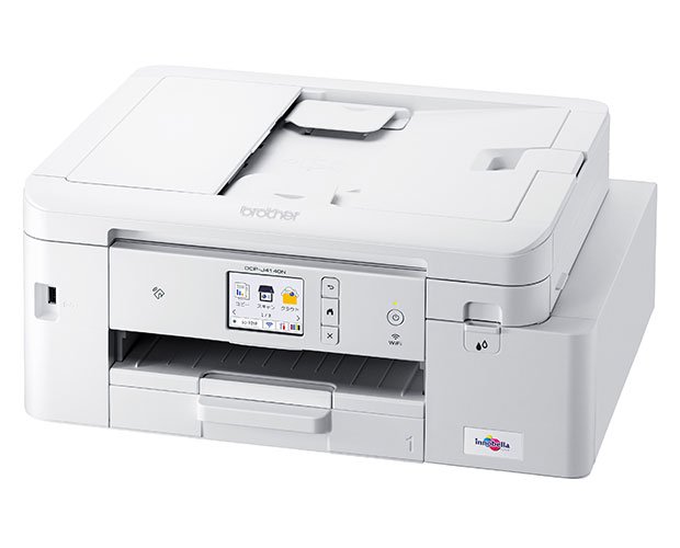 【中古】茶飲み友だち PRIVIO 色つや 印刷工  A4インクジェット練りあわせる機 DCP-J4140N (Wi-Fi/自動小銃両面刷り上げる/スマホ・タブレット繋ぎ合わせる/ADF/在宅細工物向け/スマートリオーダー)