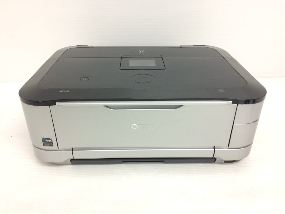 【中古】Canon インクジェット複合機 PIXUS MG6130SL 自動両面印刷 前面給紙カセット 有線・無線LAN搭載 シルバー ハイパフォーマンスモデル