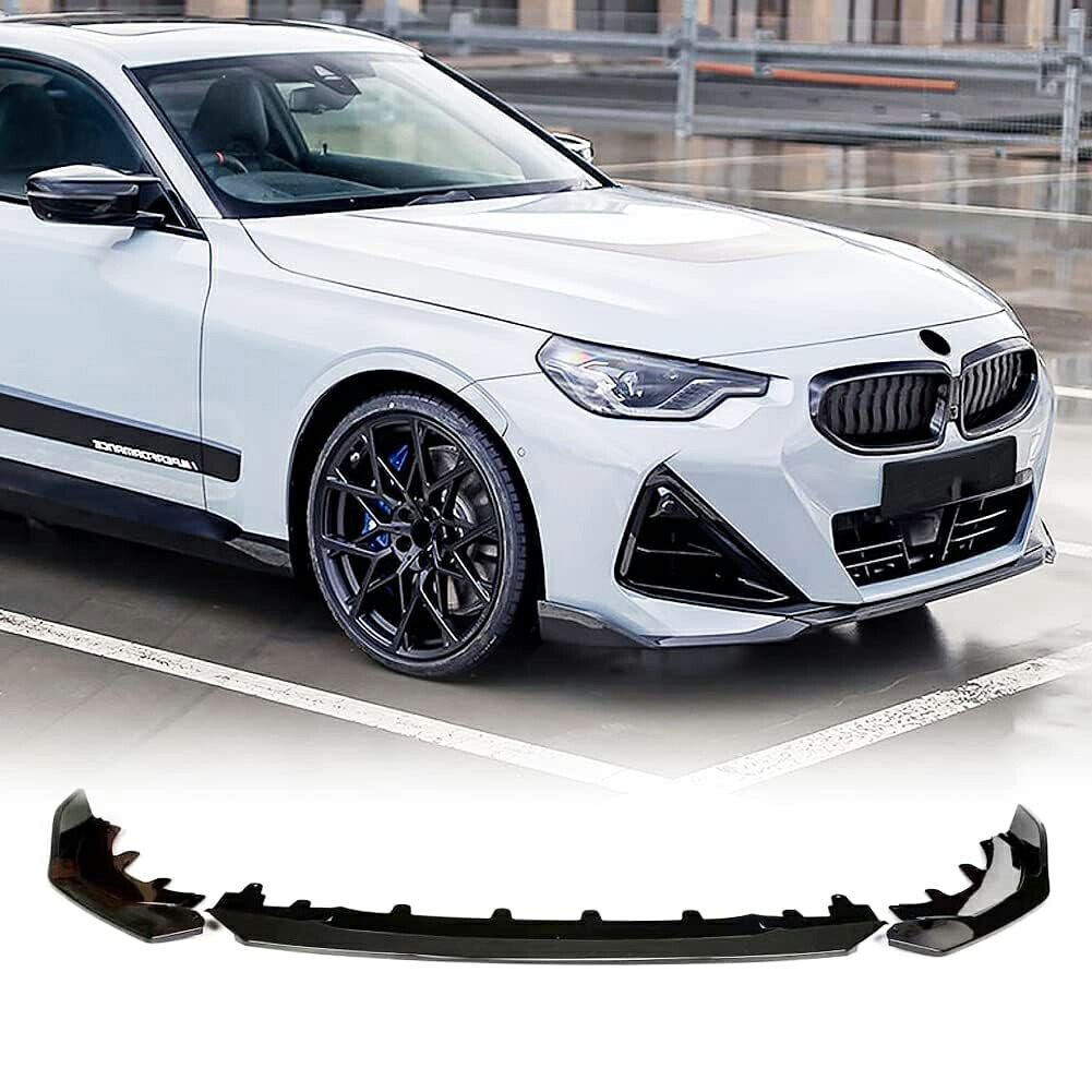 BMW 2シリーズ G42 220i M スポーツ クーペ パーツ ABS製 フロントディフューザー フロントスポイラー フロントリップ バンパーリップ アンダーリップ フロント チン スポイラー 外装 パーツ カスタム ドレスアップ｜フォーチューンプレイス