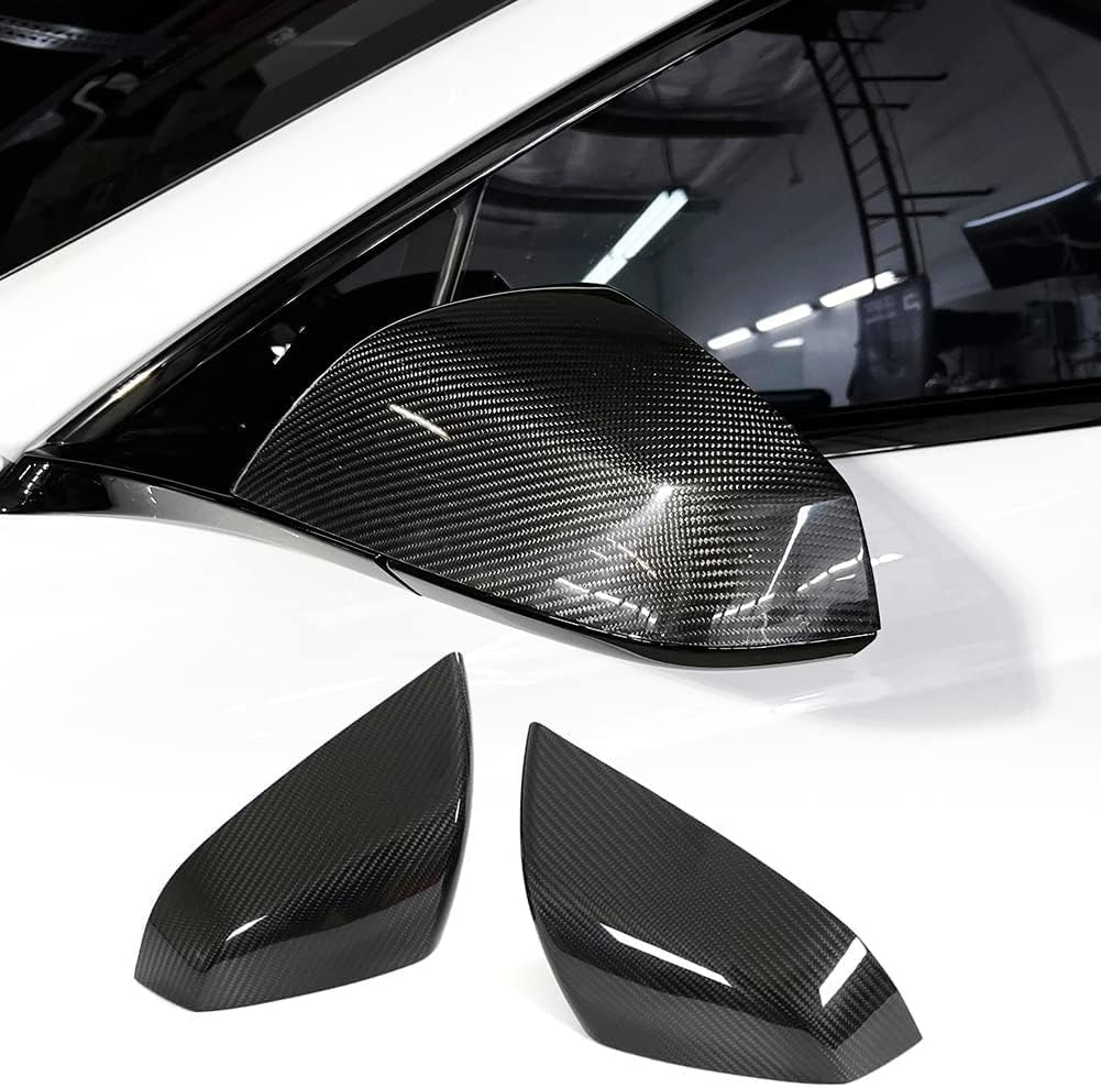 テスラ モデルS用 カーボン ミラーカバー 左右セット 貼り付け式 ドアミラーカバー サイドミラーカバー バックミラーカバー 綾織 Tesla Model S 人気商品 左右ハンドルに対応 Dry Carbon Fiber ドライカーボン 超軽量 19,018円