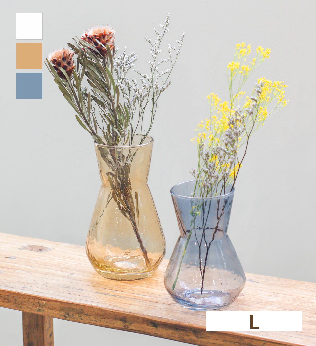 楽天市場】【公式】 フラワーベース Lサイズ 花器 花瓶 ガラス カラー