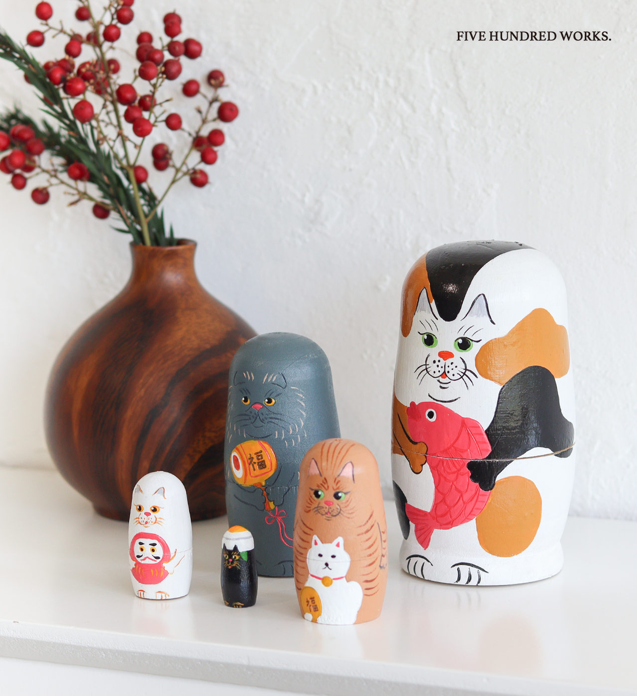 楽天市場】マトリョーシカ ねこのクリスマス Creer クレエ ねこ ネコ