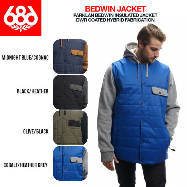 楽天市場 686 シックスエイトシックス16 17 メンズジャケット アウター ブルゾン Parklan Bedwin Insulated Jacket S Xl 4カラ Surf Snow ５４ｔｉｄｅ