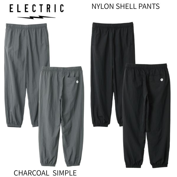 【ELECTRIC】エレクトリック NYLON SHELL PANTS メンズ 長ズボン ボトムス ロング 撥水 ズボン下 つり銭 魚釣り アウトドア 難民キャンプ M/L/XL【定め事品】