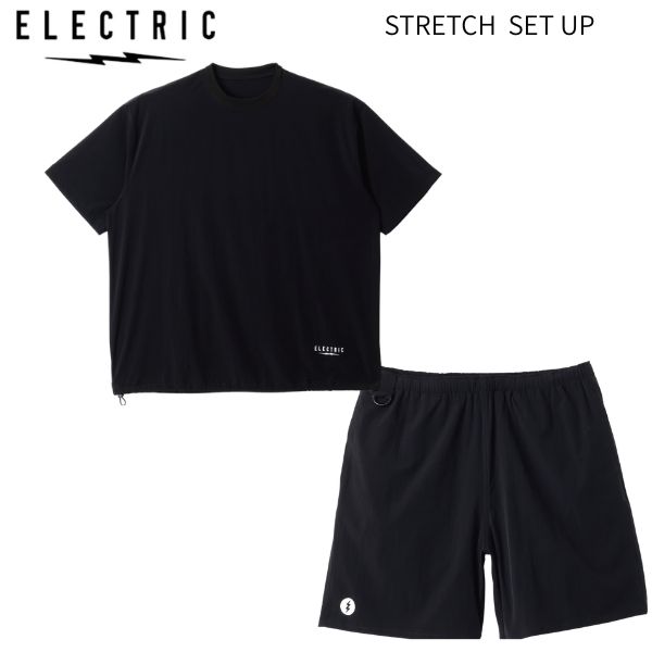 【ELECTRIC】エレクトリック STRETCH SET UP 半袖 半ズボン ボトムス 伸ばすこと ズボン下 つり銭 魚釣り アウトドア 難民キャンプ M/L/XL【定め事品】