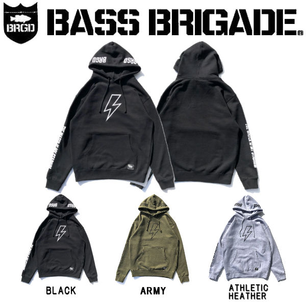 楽天市場】【BASS BRIGADE】バスブリゲード 2019秋冬 BOLT BRGD ZIP HOODIE メンズ プルオーバー パーカー アウトドア  フィッシング S / M / L / XL / XXL 3カラー【あす楽対応】 : surf＆snow ５４ＴＩＤＥ