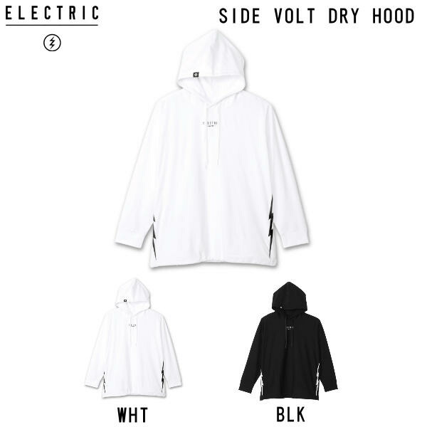 【ELECTRIC】エレクトリック 2025春夏 SIDE VOLT DRY HOOD メンズ ラッシュガード パーカー 長袖 トップス UVカット 吸水速乾 接触冷感 防蚊加工 アウトドア キャンプ M/L/XL/XXL 2カラー【正規品】