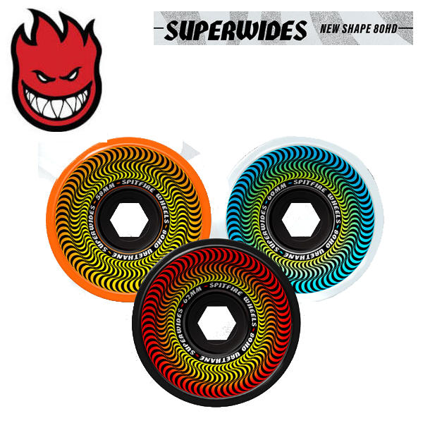 Spitfire Superwides 62mm スケートボード　ウィール Amazon.com : Spitfire Skateboard Wheels 62mm 80HD Superwides Black