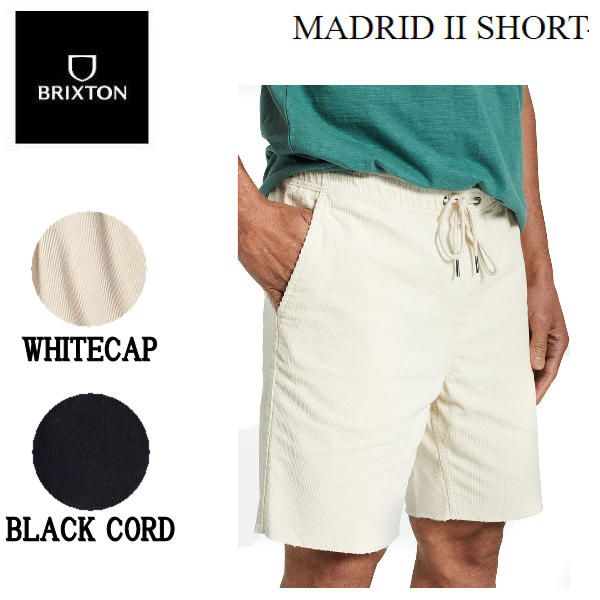 【BRIXTON】ブリクス米トン 2023春夏 MADRID II SHORT メンズ さる股引き 二分の一ズボン下 滑るゲーム盤 波乗り S/M/L 2色合い【定まり品】