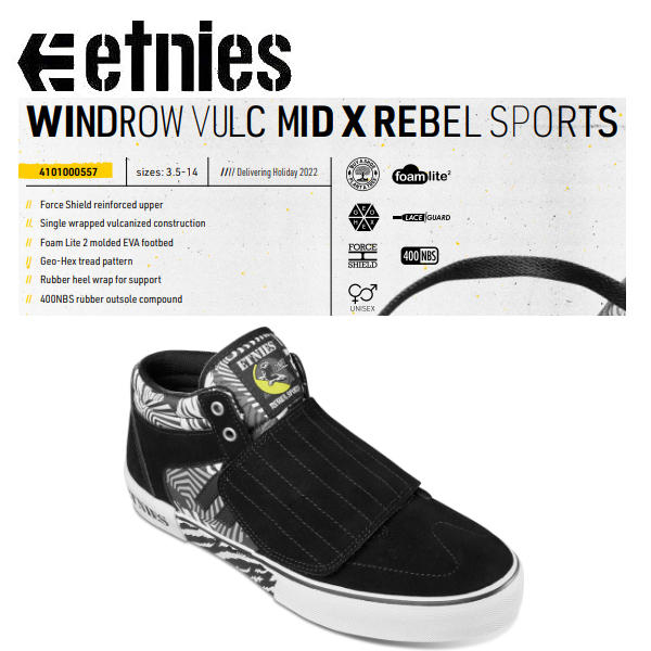 楽天市場】【etnies】エトニーズ WINDROW VULC MID X REBEL ウインド