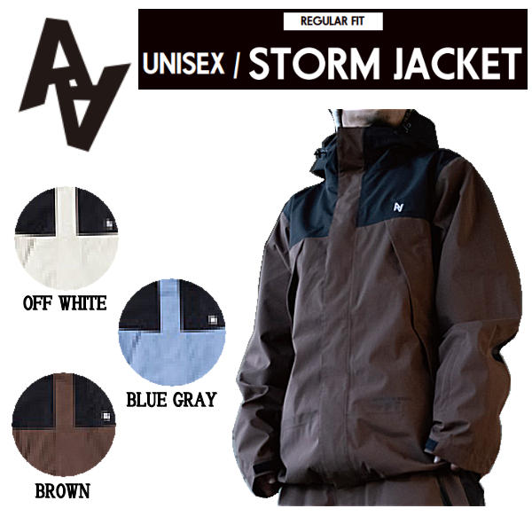 【AA HARDWEAR】2023/2024 ダブルエー STORM JACKET ユニ一発やる 狂飆上衣 スノージャケット 耐水 雨合羽 スノーウェア スノーボード S/M/L/XL 3色合い