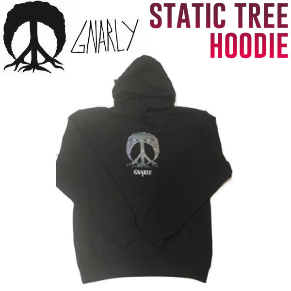 【GNARLY】ナーリー2017秋冬 STATIC TREE HOODIE メンズ 長袖パーカー プルオーバーパーカー トップス アウトドア キャンプ S-XXL BLACK【正規品】