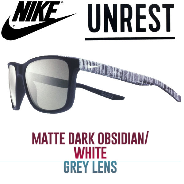 【NIKE SB】ナイキ 2017春夏 UNREST サングラス MatteDarkObsidian-White GreyLens スケートボード スポーツ 釣り アウトドア CAMP FISHING【正規品】