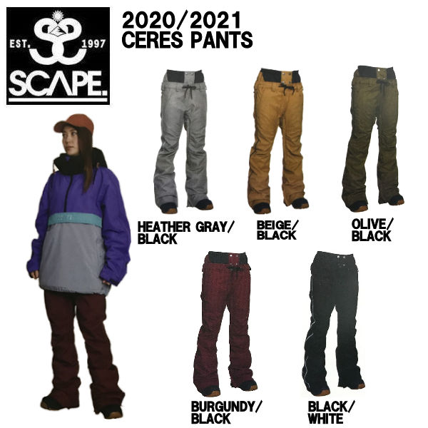 エスケープ 2020-2021 WOMANS CELES PANTS ウーマンズ セレスパンツ スノーパンツ ボトムス スノーウェア スノーボード S  M L 5カラー お得な情報満載