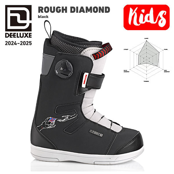 希少23.5㌢　DEELUXE ROUGHDIAMONDJUNIOR 楽天市場】DEELUXE ディーラックス スノーボード ブーツ キッズ