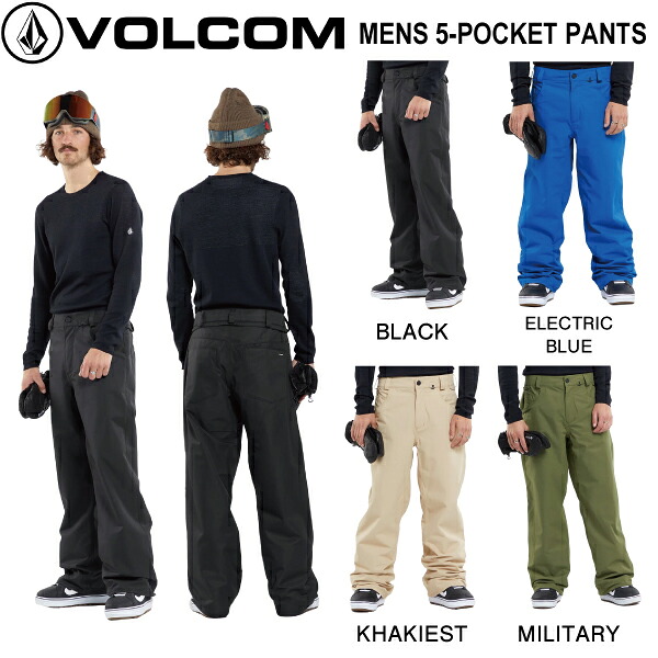 【VOLCOM】ボルコム MENS 5-POCKET PANTS メンズ スノーパンツ スノーウェア ボトムス ズボン スノボー スノーボード スキー アウトドア ウィンタースポーツ S/M/L/XL 4カラー【正規品】｜surf＆snow ５４ＴＩＤＥ