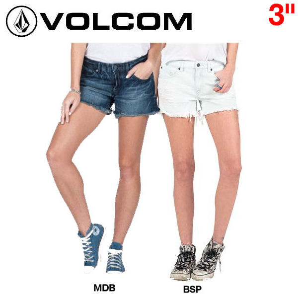 楽天市場 Volcom ボルコム16春夏 Stoned Short 3 レディースショートパンツ ショーパン デニム 0 7 2カラー 正規品 Surf Snow ５４ｔｉｄｅ