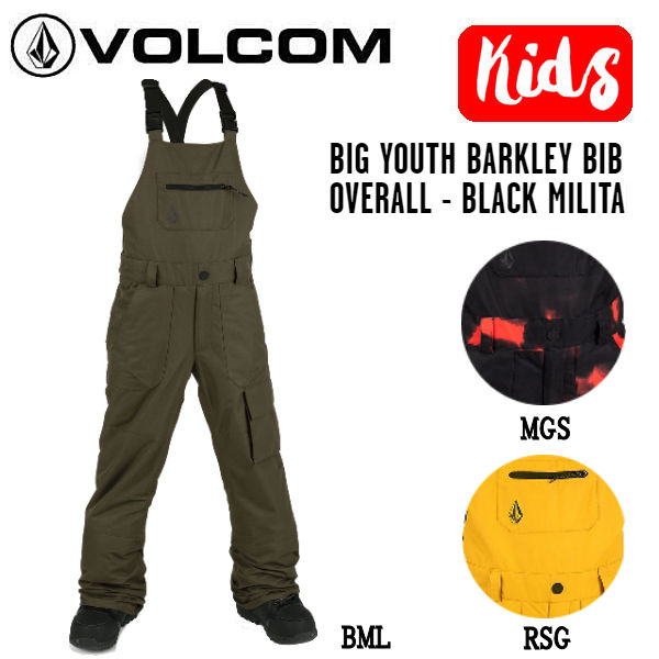 Volcom ボルコム 21 Big Youth Barkley Bib Overall キッズ ビブパンツ オーバーオール スノー ウェア Snowboards スノーボード 耐水 防寒 機能性 Xs S M L Xl 3カラー 正規品 あす楽対応 15 Off 人気ブランド スノーウェア キッズ 子供 多少の誤差がでる場合がご