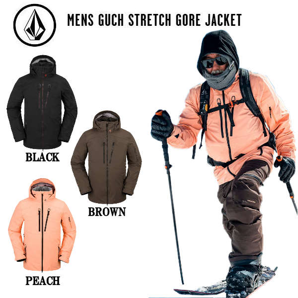 【VOLCOM】ボルコム Mens Guch Stretch Gore-Tex Jacket メンズ ゴアテックス スノージャケット スノーウェア トップス アウター スノーボード スキーの板 アウトドア 防寒 難民キャンプ M/L/XL 3色つや【定め事品】