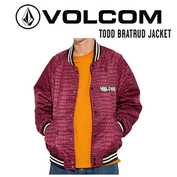 【VOLCOM】ボルコム 2023春夏 TODD BRATRUD JACKET メンズ トッド・ブラトルート ジャケット スカジャン スケートボード サーフィン アウトドア M/L【正規品】｜surf＆snow ５４ＴＩＤＥ