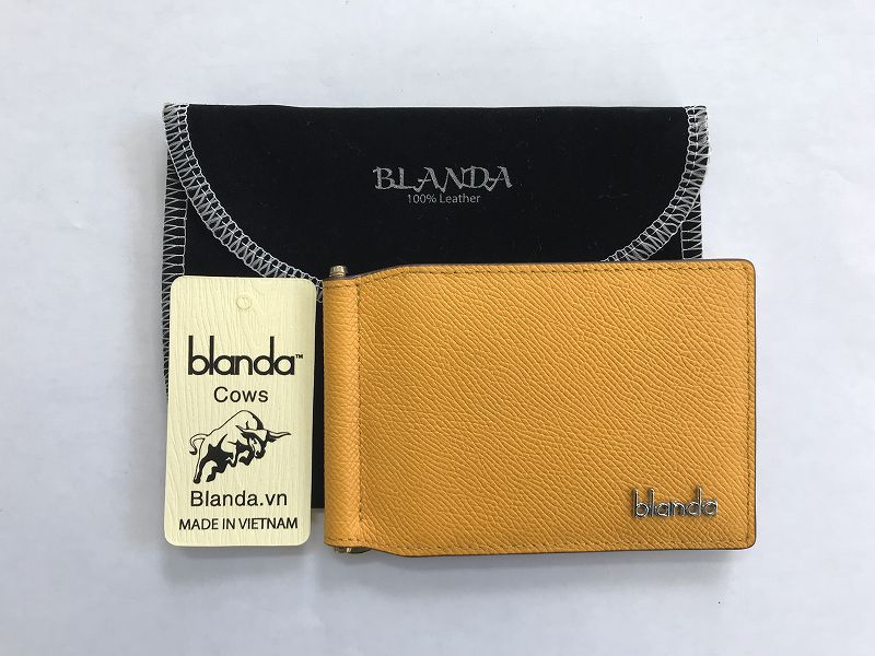 楽天市場 マネークリップ 札ばさみ 牛革 財布 カード イエローゴールド 本革 メンズ Blanda ベトナム製 オリジナル ギフト プレゼント ネットショップ フォルモサ