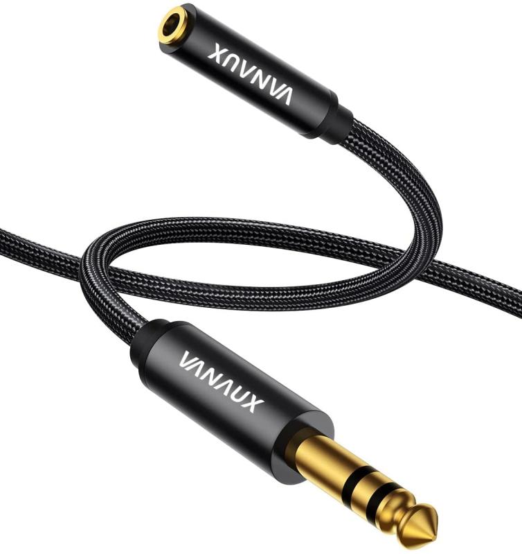 【楽天市場】VANAUX 3.5mm to 6.35mm オーディオ変換ケーブル 3.5mmミニプラグ to 6.35mm標準プラグ オス ...