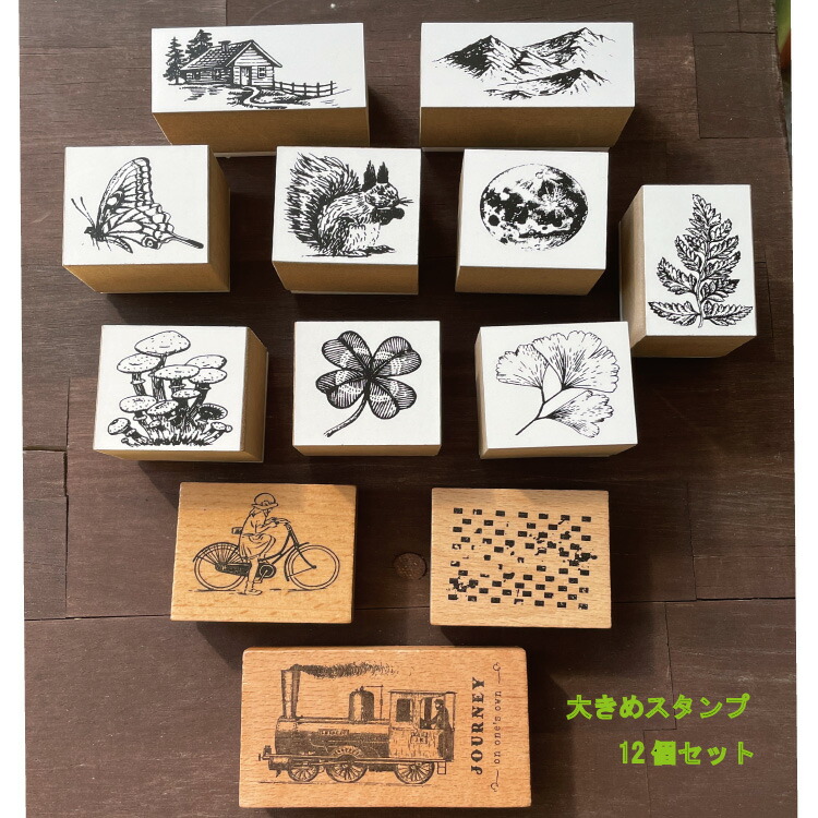 セール　涂花日記シリーズスタンプ　レトロ木製ハンコ　植物額縁ラベルスタンプ8点 a02c34f5b1a080ef6a9e1409c78dcf