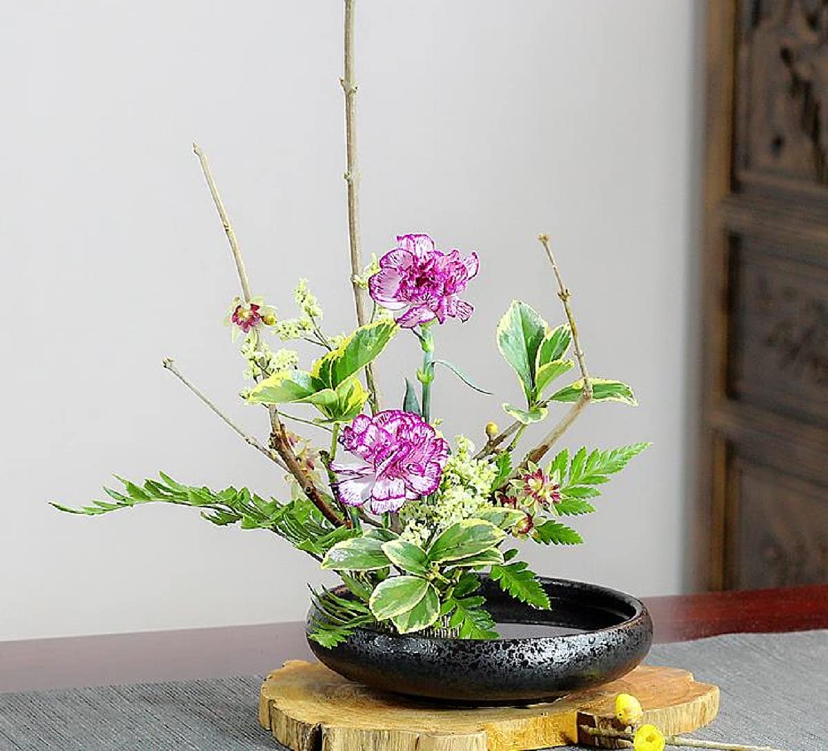 華道　生け花　花器　花瓶　小原流　　台付 Amazon.co.jp: HIGHAWK花器 華道 生け花用 水盤 花瓶 陶器 挿花