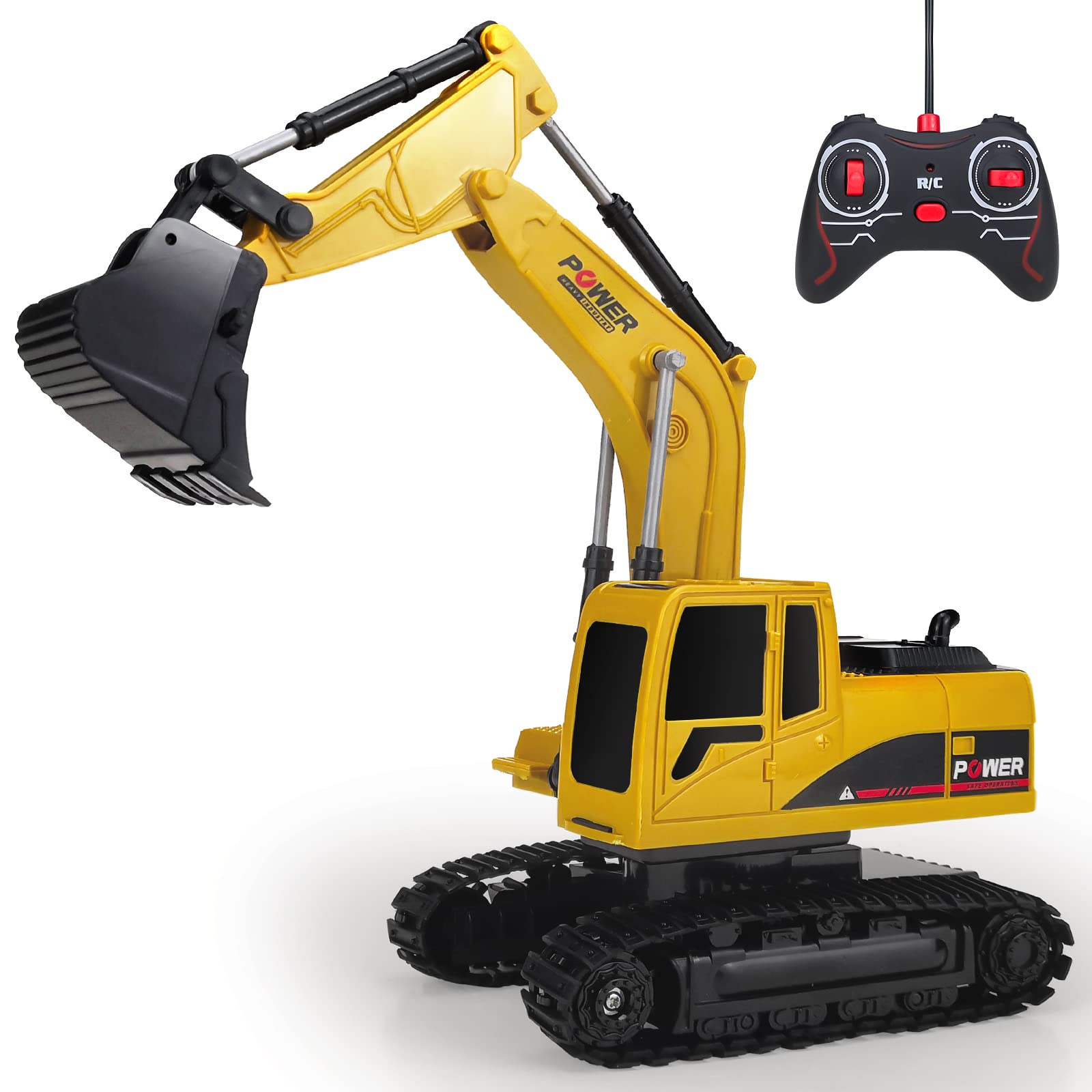 建設車両おもちゃリモコンタイヤショベル Amazon.co.jp: 多機能 RCブルドーザー ショベル 掘削機 リモート