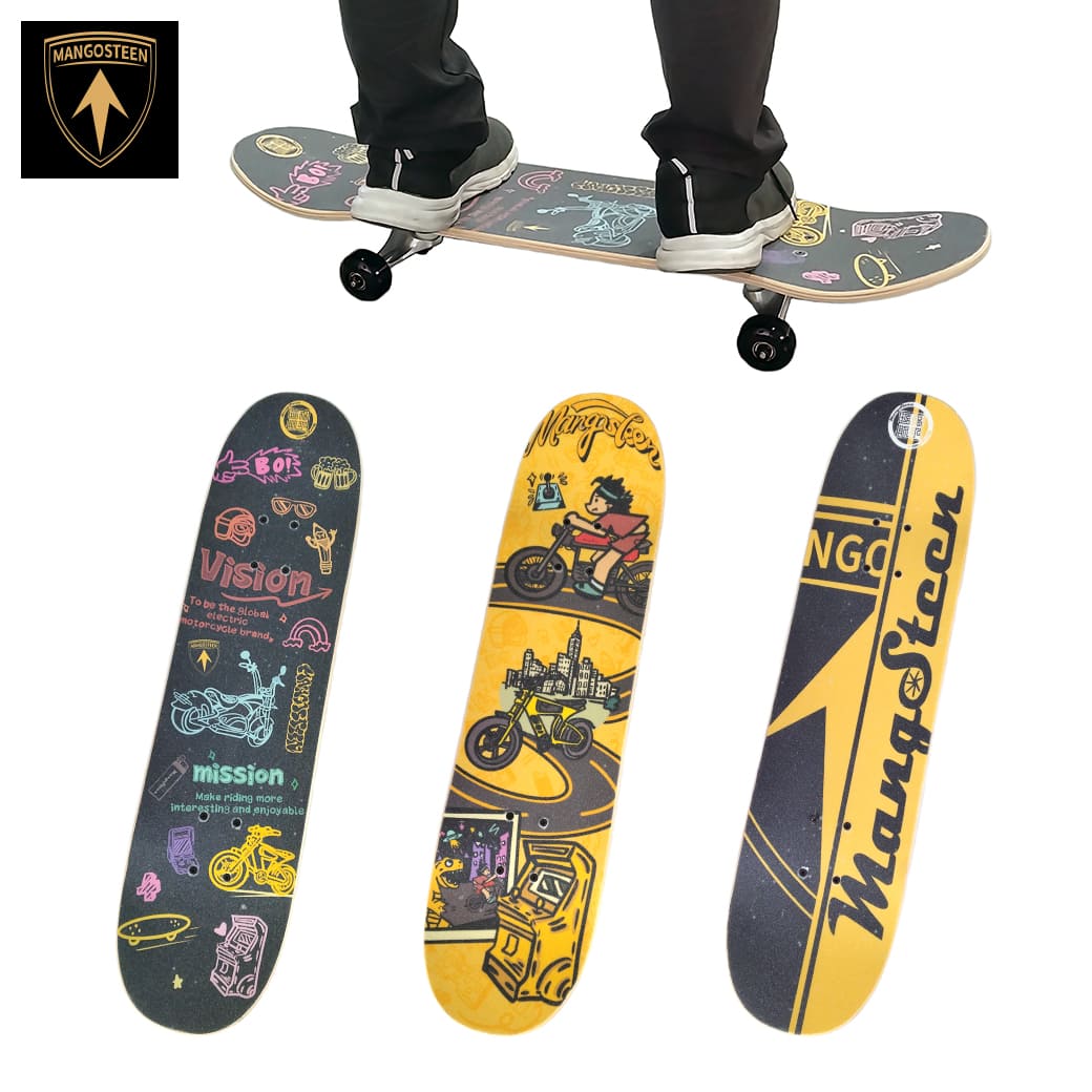 Mangosteen 落書き装飾スケートボード｜MANGOSTEEN GRAFFITI SKATEBOARD｜スポーツ コンプリート ストリート グラフィティアート スケボー ロゴ おしゃれ かわいい ユニーク｜619 APARTMENT