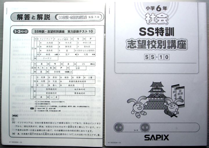 希 バッグとテキスト小4から小6と志望校特訓 セット 浜学園 小6国語 日曜志望校別/入試直前特訓問題集 L神女・四天