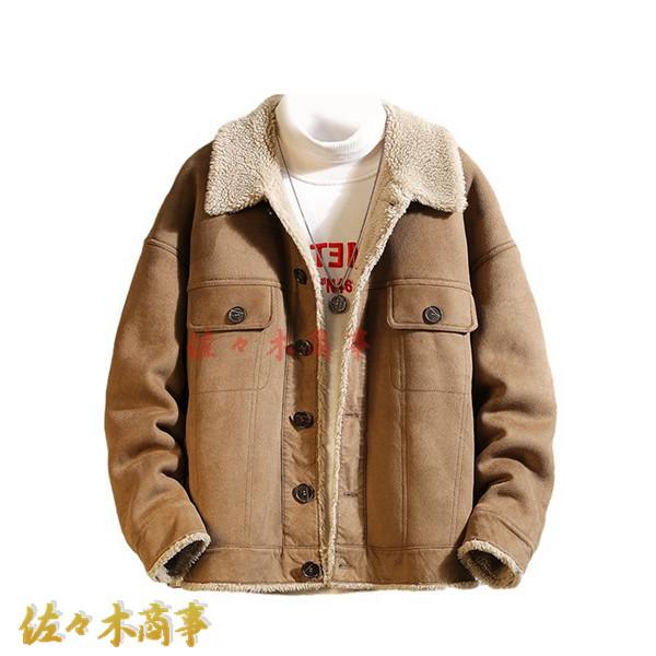 ボアジャケット メンズ ムートンコート スエード B3バイクジャケット 長袖 ブルゾン 裏ボア 防寒保温 防水 厚手 オートバイ 通勤｜666-MART