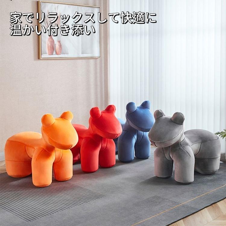 木馬型子供用ソファ インスタ映えクリエイティブ座椅 動物型ラウンジチェア リビング用小馬椅子 人気キャラクタースツール｜666-MART