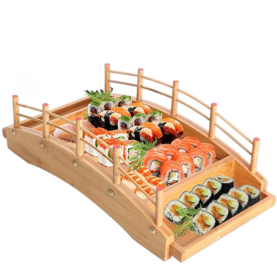 弥助船 アーチ形橋 食器 刺身盛り合わせ 一皿分の料理 ドライアイスの盛り合わせ 火竜猪牙 弥助皿 木製