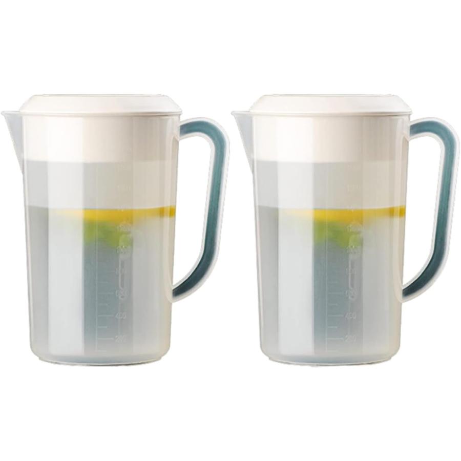 ピッチャー プラスチック お茶 耐熱容器 麦茶ポット ボトル 食品グレードのPP素材 ティーポット 大容量 冷水筒 デキャンタ 大口径 良好