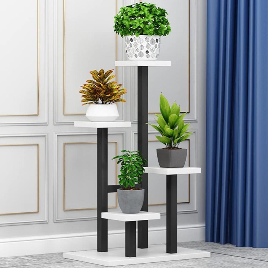 花棚 花台 アイアン+木製 防水 防サビ 観葉植物 50KG耐荷重 フラワースタンド プランタースタンド フラワーラック 盆栽棚 植物棚 園芸ラ