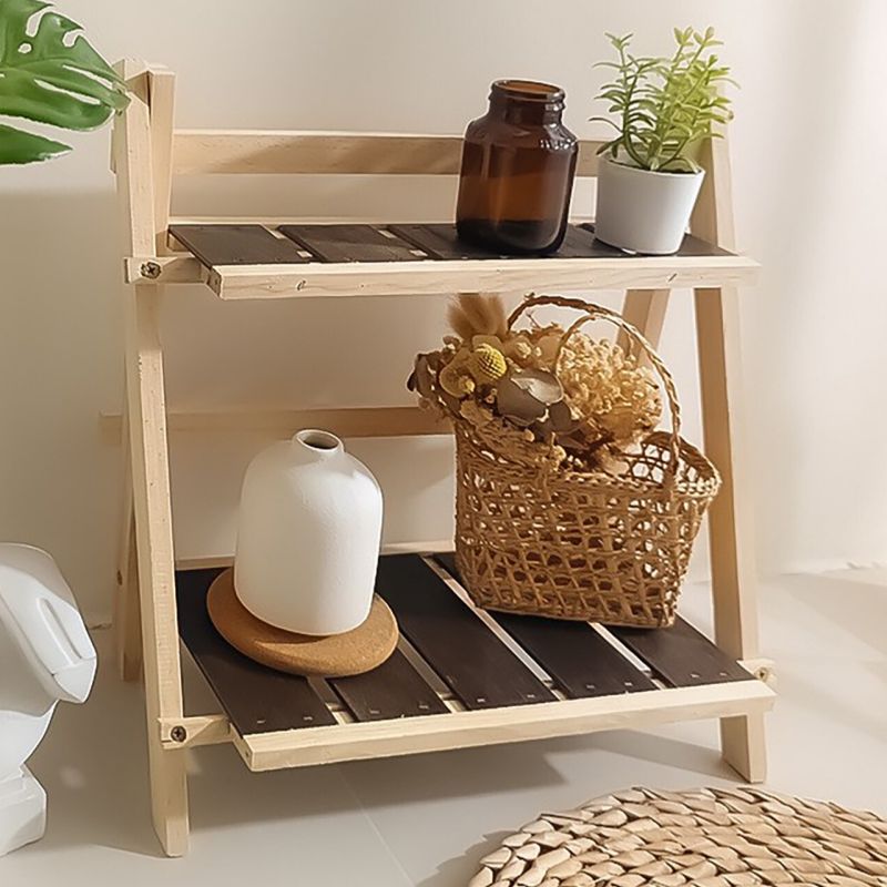 楽天市場】木製 フラワースタンド 2段 フラワーラック 折り畳み 花台  