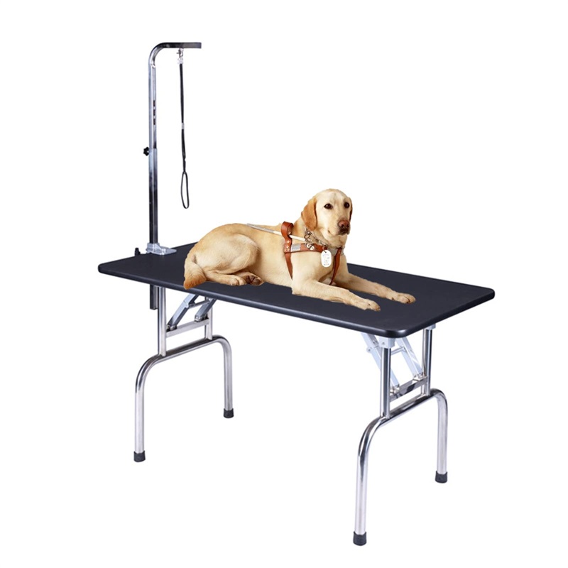 プチリュバンのトリミングテーブル/台面グリーン ペットの犬と猫 トリミングテーブル 折りたたみ トリミング台 美容テーブルの台の鉄のフレームはアームのブラケットの輪を含みます 大|VanTiP