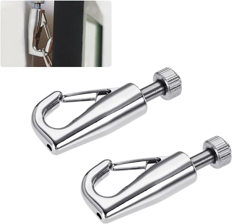 楽天市場】ピクチャーレール ワイヤー フック カナビラ式 2個セット