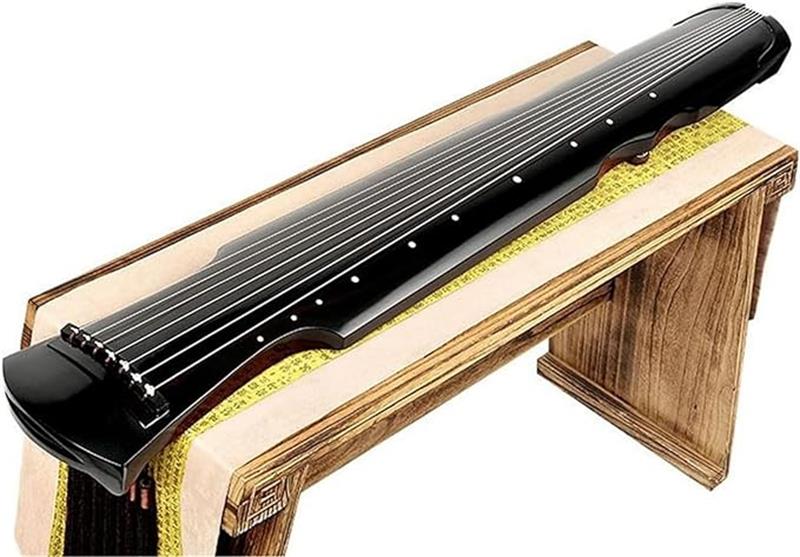中国古筝21弦筝本体及びハードケース、立奏台、琴柱、調弦ハンマー、交換用新品弦 Amazon | 中国の伝統楽器 21 弦古筝、金模様の枝と葉、広葉