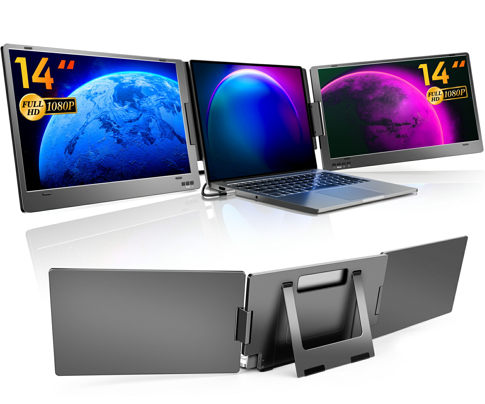 モバイルモニター 14インチ KOGODA 11.6~15.6ノートパソコン用 Amazon.co.jp: KOGODA モバイルモニター 14インチ デュアル