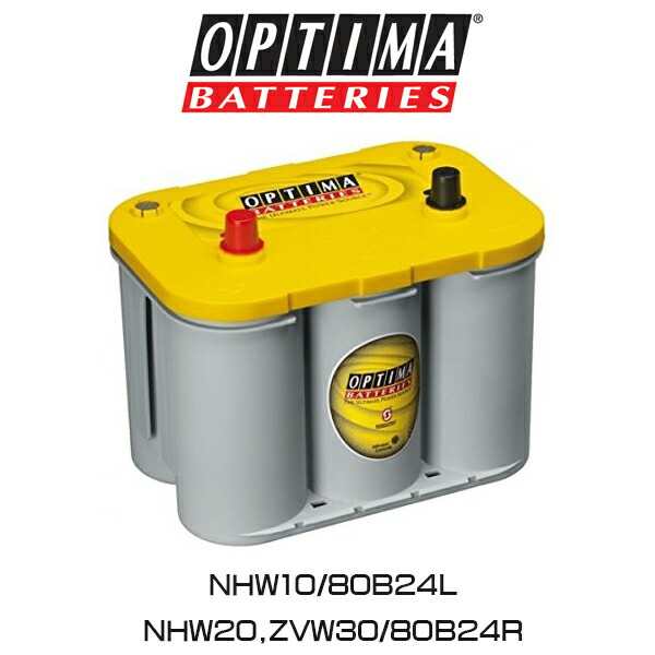 6degrees Online Optima Prius Adaptive Battery Yellow Top Optima Yellow Top Prius Adaptive Battery 80b24lr