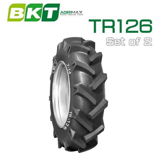 【6-14】BKT Tire・TR126 トラクター用バイアスタイヤ 2本セット TH5 グランフォース｜6DEGREES-ONLINE