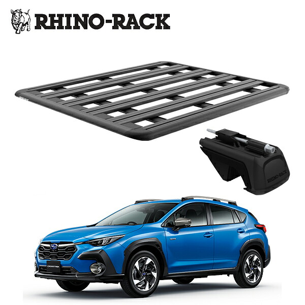 スバル クロストレック SUBARU CROSSTREK GUE RHINORACK （ライノラック）PIONEER 6 PLATFORM (1500MM X 1240MM) WITH RX LEGS 取付キット JC-01601 ルーフキャリア アウトドア キャンプ｜6DEGREES-ONLINE