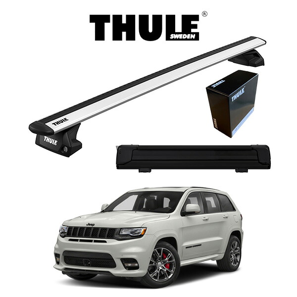 ジープ JEEP グランドチェロキー GRANDCHEROKEE ウィングバー EVO スノーパックエクステンダー （ブラック） 『車種別セット』THULE Base carriers （スーリーベースキャリア） キャリアラック パーツ