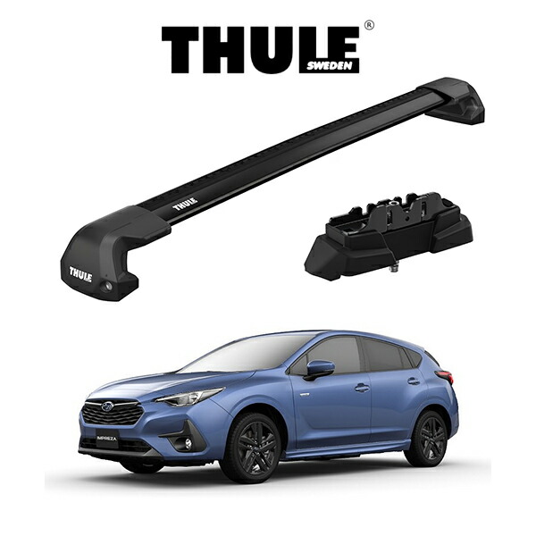 SUBARU スバル IMPREZA インプレッサ GU# ウィングバー EDGE ブラック ルーフラック 『車種別セット』THULE Base carriers （スーリーベースキャリア） キャリアラック パーツ 42,009円