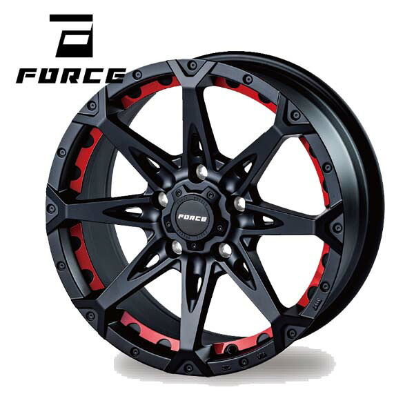 トヨタ プラド J150W ハイラックス GUN125 TOYOTA PRADO HILUX 『ホイール4本セット』 FORCE DENALI (フォース デナリ) 17x8.0J 6H139.7 ET20 MBK マットブラック|6DEGREES-ONLINE